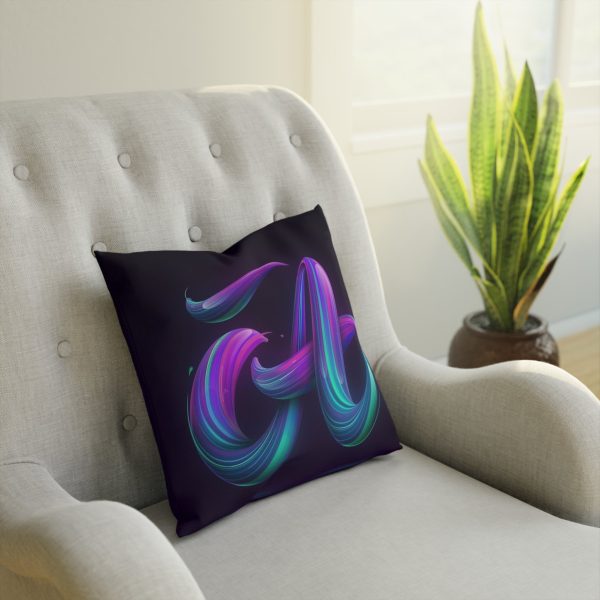 Modern Abstract Decorative Cushion with Fluid Design, Colorful Home Decor, Throw Pillow for Living Room, Gift for Art Lovers, Cozy [...] - Görsel 6