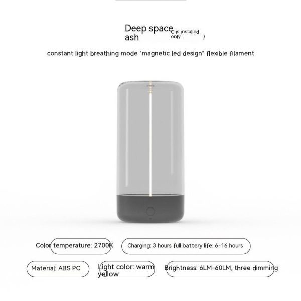 New LED Camping Light Type-c Rechargeable Portable Night Light With High Transparency And Anti Drop Creative Atmosphere Light - Görsel 6
