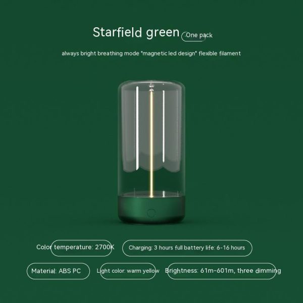New LED Camping Light Type-c Rechargeable Portable Night Light With High Transparency And Anti Drop Creative Atmosphere Light - Görsel 8