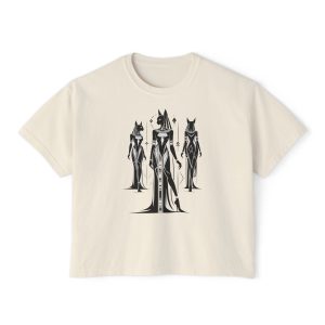 Stylish Women's Boxy Tee with Artistic Print, Casual Top, Fashionable T-Shirt, Unique Graphic Tee, Trendy Summer Wear