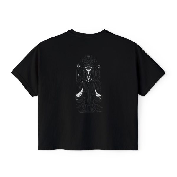 Stylish Women's Boxy Tee with Artistic Print, Casual Top, Fashionable T-Shirt, Unique Graphic Tee, Trendy Summer Wear - Görsel 25