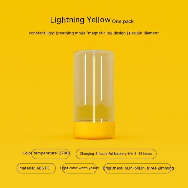 New LED Camping Light Type-c Rechargeable Portable Night Light With High Transparency And Anti Drop Creative Atmosphere Light - Görsel 10