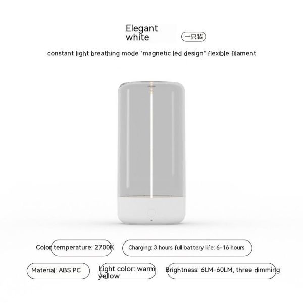 New LED Camping Light Type-c Rechargeable Portable Night Light With High Transparency And Anti Drop Creative Atmosphere Light - Görsel 9